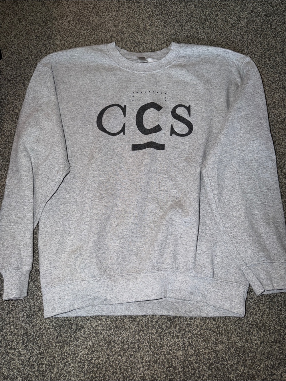 College for Creative Studies Gray Crewneck Sweatshirt with CCS Logo